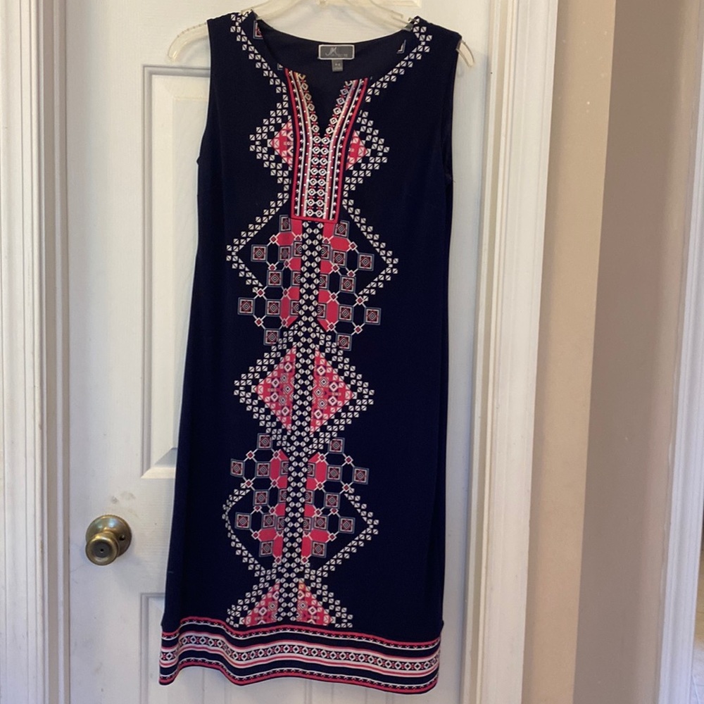 Beautiful blue and hot pink P/S dress
